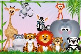 Dimex Vlies Fotótapéta - Jungle animals - 375x250 cm