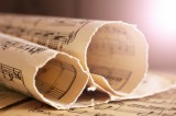 Dimex Vlies Fotótapéta - Retro Music Notation - 375x250 cm