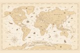 Dimex Vlies Fotótapéta - Vintage Cartoon Map - 375x250 cm