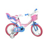 Dino Bikes Peppa Malac rózsaszín kerékpár 14-es méretben