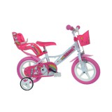 Dino Bikes Unikornis rózsaszín-fehér kerékpár 12-es méretben