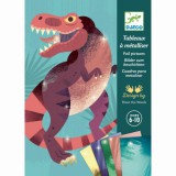 Dinoszauruszok - Képalkotás fém fóliával - Jurassic - Djeco - DJ09518