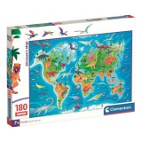 Dinoszauruszok térképe 180db-os Super puzzle - Clementoni