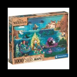 Disney: A kis hableány térkép puzzle 1000db-os - Clementoni