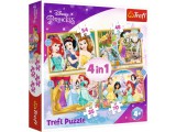 Disney Hercegnők: Boldog nap 4 az 1-ben 70-54-48-35db-os puzzle - Trefl