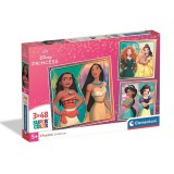 Disney Hercegnők Supercolor 3x48db-os puzzle - Clementoni