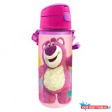 Disney Játékháború Lotso alumínium szívószálas kulacs akasztóval 600 ml