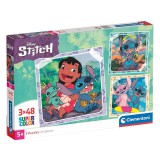 Disney Stitch 3x48db-os Supercolor puzzle - Clementoni
