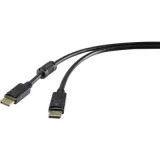 DisplayPort kábel [1x DisplayPort dugó - 1x DisplayPort dugó] 0,5 m fekete 3840 x 2160 pixel renkforce (RF-4229022) - DisplayPort