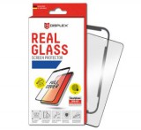 DISPLEX képernyővédő üveg (3D full cover, íves, tok barát, karcálló, 10H) FEKETE [Apple iPhone 12 Pro]