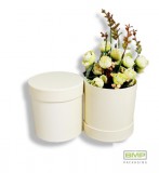 Díszdoboz kerek fehér 12 x 12,2 cm