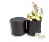 Díszdoboz kerek fekete 12 x 12,2 cm