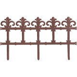 Díszkerítés Garden Art, műanyag barna, 370 x 34 cm