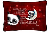 Díszpárna, rólad álmodom, panda maci, szerelmes ajándék