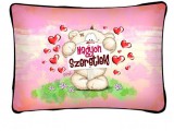Díszpárna, szeretlek, Pimi maci, nagyon szeretlek, szerelmes ajándék