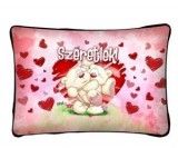 Díszpárna, szeretlek, Pimi maci párjával, szerelmes ajándék