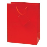 Dísztasak creative special simple m 18x23x10 cm egyszín&#369; piros zsinórfüles 71456