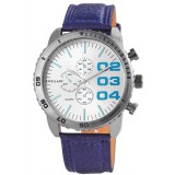 Divatos Excellanc férfi karóra, kék műbőr szíjjal