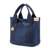 Divatos kék vászon válltáska mindennapi használatra