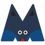 Djeco Állatdekor betű - M - Graphic animal letter