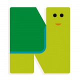Djeco Állatdekor betű - N - Graphic animal letter