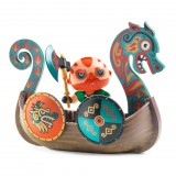 Djeco: Arty Toys Djeco Arty Toys Barbár Drak vikinghajóval - Drak and Drakkar