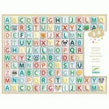Djeco Betű gyűjtemény - Domború matrica 122 db - Alphabet stickers - DJ09078
