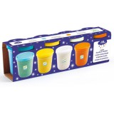 Djeco Csillogó gyurma - Gyurma 4 db - 4 pots of glittery play dough - DJ09029