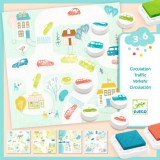 Djeco Csúcsforgalom - Nyomdázós Kreatív boksz - Traffic - DJ09952