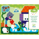 Djeco Design by Vízzel színező készlet Bújócska a kertben - Hidden in the garden