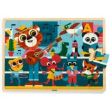 Djeco Dzsungel koncert - Fa puzzle 35 db - Puzzlo Music - DJ01817