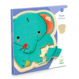 Djeco Fa puzzle Elefánt 14 db-os - Puzzlo Elephant
