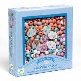 Djeco Fagyöngyök - Szivárvány - Wooden beads, Rainbow