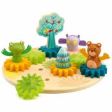 Djeco Forgó állatok - Fogaskerekes építő játék - Woodytwist