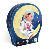 Djeco Formadobozos puzzle Űrhajós a holdon 36 db-os - An astronaut on the moon