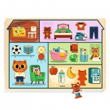 Djeco Formaillesztő formaberakó Házban - Puzzlo House