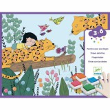 Djeco Kislány az állatok között - Képalkotás ujjfestéssel - Touch and paint! - DJ09898
