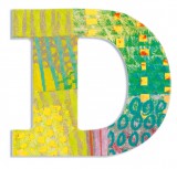 Djeco Little Big room Dekorbetű - D - Peacock letter
