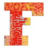 Djeco Little Big room Dekorbetű - F - Peacock letter