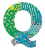Djeco Little Big room Dekorbetű - Q - Peacock letter