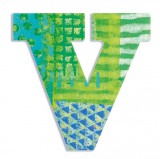 Djeco Little Big room Dekorbetű - V - Peacock letter