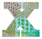 Djeco Little Big room Dekorbetű - X - Peacock letter
