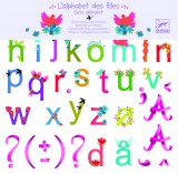 Djeco Little Big room Falmatrica Betűkészlet lányoknak - Girls alphabet