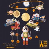 Djeco Little Big room Szélmobil föggődísz Űrutazás - Spaceships