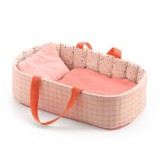 Djeco Mózeskosár rózsaszín - Szerepjátékhoz - Bassinet Pink Lines - DJ07844