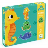 Djeco Primo puzzle A tengerben, 4, 6, 9 db-os - In the sea