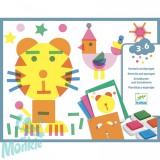 Djeco Stencil sablonos képalkotás - Tipi-tapi - Dib dab