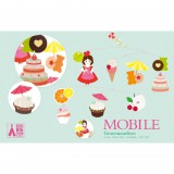 Djeco Szélmobil függődísz - Édességek - Sweets