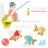 Djeco Szélmobil függődísz - Horgászó lányka - Fishergirl