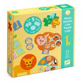 Djeco Társasjáték 5 az 1-ben Vadállatok - Wild animals, 5 GAMES